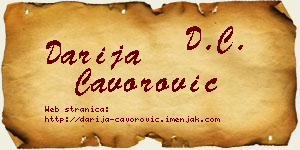 Darija Čavorović vizit kartica